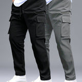 2pcs Men's Cargo Pants with Drawstring Waist