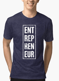 Entrepreneur Vertical Half Sleeves Melange T-shirt