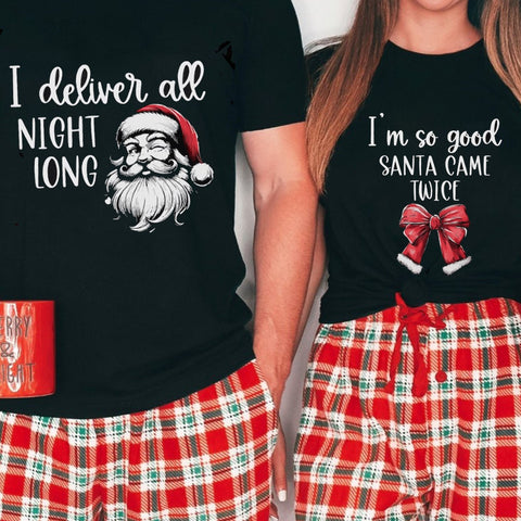 Couples Christmas Pajamas, Funny Matching Couples Christmas Pajamas, Couples Holiday Pajamas, Couples Christmas PJs, Newlywed Christmas Shirts