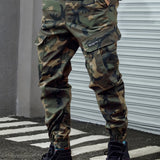 Ultimate Camo Cargo Pants for Men - Soft Comfort Fit, Ample Versatile Pockets, Street-Style Drawstring Design, Durable All-Season Wear, and Relaxed Fit for Everyday Adventures