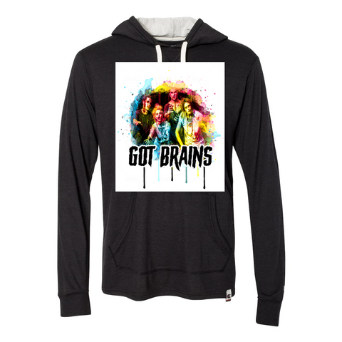 Zombie Got Brains Triblend Hooded Pullover - MapleARTUS