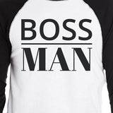 Boss Family Mens Black And White BaseBall Shirt