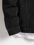 Manfinity Homme Men Cotton Flap Pocket Denim Jacket Without Tee - MapleCo