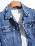 Manfinity Hypemode Men's Simple Casual Loose Denim Jacket - MapleCo