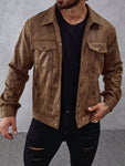 Manfinity Roghcode Men Flap Pocket Jacket For Spring And Autumn - MapleCo