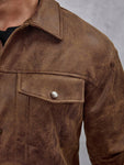 Manfinity Roghcode Men Flap Pocket Jacket For Spring And Autumn - MapleCo