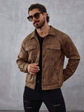 Manfinity Roghcode Men Flap Pocket Jacket For Spring And Autumn - MapleCo