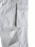 Manfinity Hypemode Loose Fit Men's Cargo Pants With Flap Pockets, Side Drawstring Waist - MapleCo