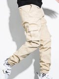 Manfinity Hypemode Men Patched Flap Pocket Cargo Pants - MapleCo