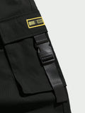 Manfinity EMRG Men Slogan Graphic Flap Pocket Buckle Detail Cargo Pants - MapleCo