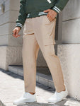 Manfinity CasualCool Men's Solid Color Simple Casual Pants - MapleCo