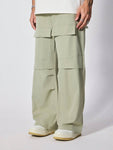 Manfinity Streetrush Men Flap Pocket Side Cargo Pants For Dailywear - MapleCo