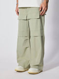 Manfinity Streetrush Men Flap Pocket Side Cargo Pants For Dailywear - MapleCo