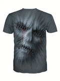 Manfinity Dauomo Men's Skull Pattern Short Sleeve T-shirt