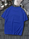 Manfinity Homme Men's Fashionable Summer Short Sleeve T-Shirt In Blue With 'waymaker' Print - MapleCo