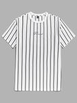 Manfinity Hypemode Men Letter Graphic Striped Tee - MapleCo