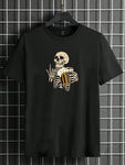 Manfinity LEGND Men Cotton Skeleton Print Tee - MapleCo