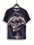 Manfinity Dauomo Men's Skull Printed Short Sleeve T-Shirt