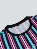 Manfinity Homme Men Letter Graphic Striped Tee - MapleCo