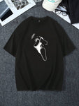 Manfinity LEGND Loose-Fitting Men's Ghost Face Short Sleeve T-Shirt - MapleCo