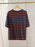 Manfinity UrbanChill Men's Casual Stripe Loose Knit Short Sleeve T-Shirt - MapleCo