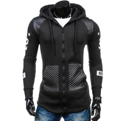 Mens Street Style Biker Hoodie - MapleARTUS