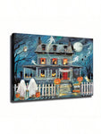 1 Piece Wooden Frame Halloween Horror House Diamond Painting - MapleCo