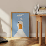 1pcsWhat The Duck Print Art Picture Funny Cute Animal Canvas Posters Modern Wall Painting For Bathroom Bedroom Dorm DecorFrameless - MapleCo