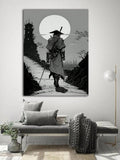 1pc Ancient Chinese Samurai Poster Canvas Print Artwork Home Decor For Living Room, Bedroom, Study Room, Game Room - MapleCo