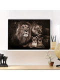 1pc Modern Simple Lion Pattern Canvas Wall Art, No Frame Artwork Core For Home Living Room Bedroom Decoration - MapleCo