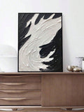 1pc Large Size Canvas Print Painting, Modern Art Black - MapleCo