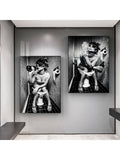 2pcs Sexy Woman Modern Toilet Wall Art Canvas Painting for Home Decor Wall Printing Painting No Frame - MapleCo