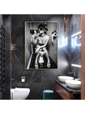 2pcs Sexy Woman Modern Toilet Wall Art Canvas Painting for Home Decor Wall Printing Painting No Frame - MapleCo