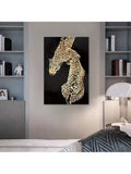 1pc Modern Canvas Painting, Two Money Leopard Painting On Canvas Wall Art, Artwork Wall Painting For Entryway Bathroom Bedroom Office Living Room Home Wall Decor, No Frame - MapleCo