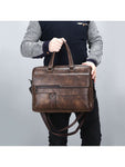 Unisex Laptop Bag PU Leather Business Bag Briefcase Messenger Satchel Shoulder Bag For Men Women - MapleCo