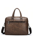 Unisex Laptop Bag PU Leather Business Bag Briefcase Messenger Satchel Shoulder Bag For Men Women - MapleCo