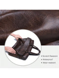 Unisex Laptop Bag PU Leather Business Bag Briefcase Messenger Satchel Shoulder Bag For Men Women - MapleCo