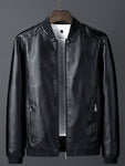 Men'S Leather Jacket For Autumn - MapleCo