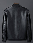 Men'S Leather Jacket For Autumn - MapleCo