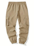 Manfinity Homme Men's Solid Color Drawstring Waist / Cuffs Cargo Pants - MapleCo