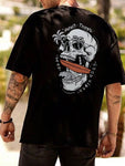 Men's Fun Printed Skull Short Sleeve T-Shirt