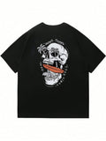 Men's Fun Printed Skull Short Sleeve T-Shirt