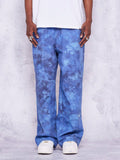 SUMWON Loose Fit Baggy Jeans With All Over Print - MapleCo