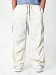 SUMWON Loose Fit Cargo Pant With Drawcords - MapleCo