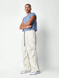 SUMWON Loose Fit Cargo Pant With Drawcords - MapleCo