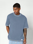 SUMWON Regular Fit Short Sleeve Heavyweight Contrast Stitch Essential Tee - MapleCo